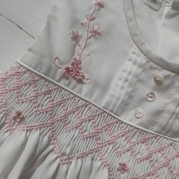 Friedknit Creations By Feltmant Brothers Smocked Dress 3m - Picture 3 of 8